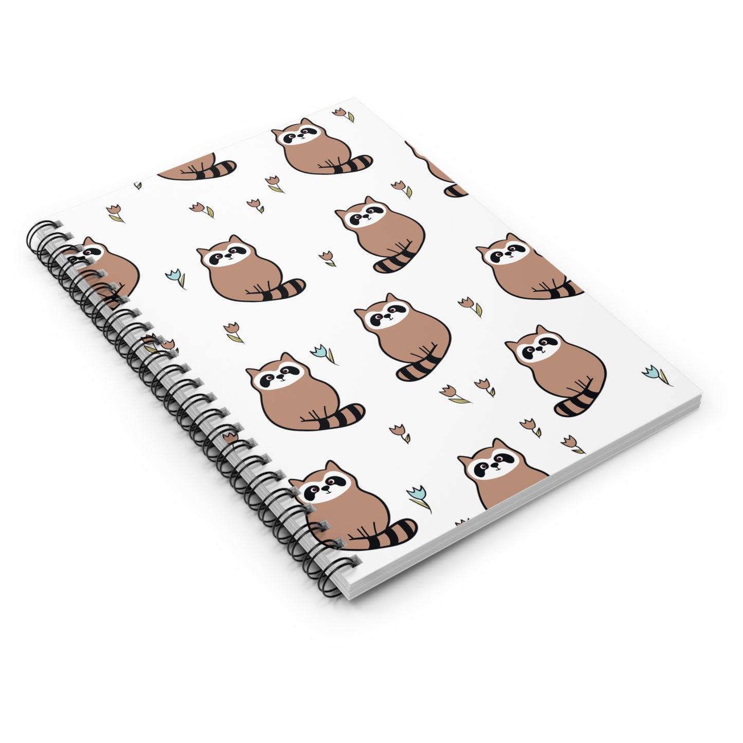 Cute Raccoon Spiral Notebook - Perfect for School, Journaling, Gifts, or Animal Lovers, Cute Writing Journal, Fun Note-taking, Modern Design
