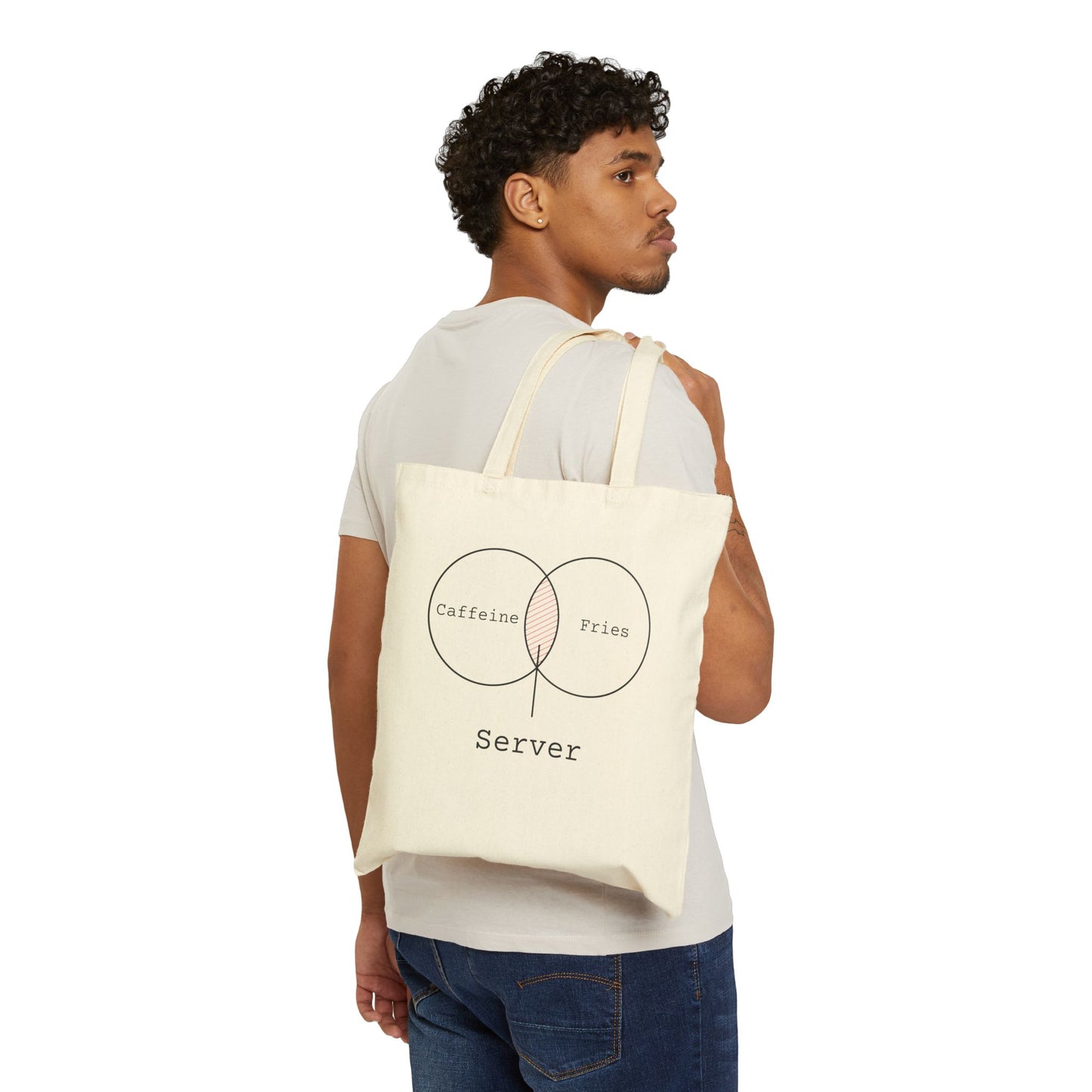 Humorous Cotton Canvas Tote Bag for Everyday Use, Sarcasm Gift, Eco-Friendly Shopping Bag, Funny Server Tote, Unique Gift Idea