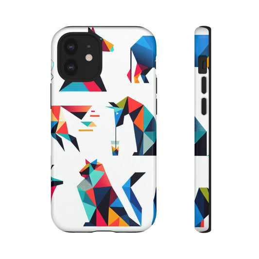 Colorful Animal Phone Case - Tough Cases, Fun Animal Design, Unique Gift for Pet Lovers, Vibrant Artwork for iPhones, Phone Accessories