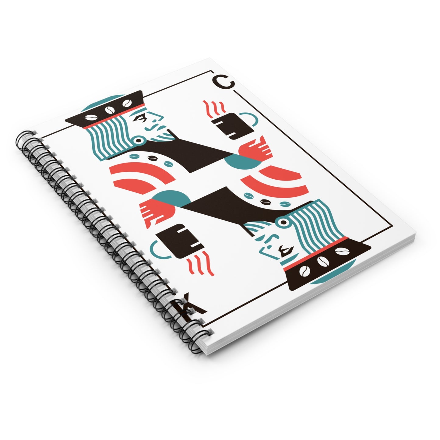 King of Coffee Spiral Notebook - Ruled Lined Journal, Perfect for Coffee Lovers, Gift for Writers, Creative Note-taking, Unique Stationery