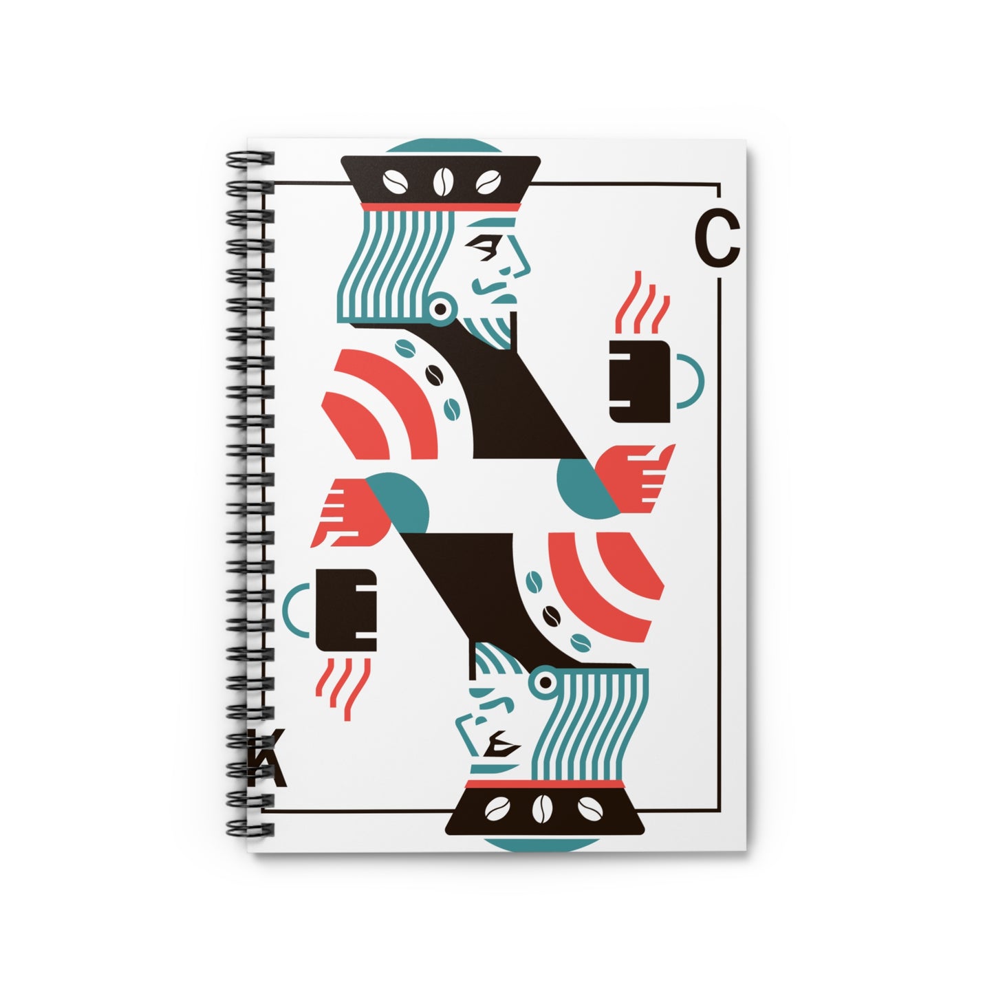 King of Coffee Spiral Notebook - Ruled Lined Journal, Perfect for Coffee Lovers, Gift for Writers, Creative Note-taking, Unique Stationery